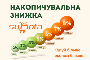 Накопичувальна знижка в Subota&nbsp;купуй більше &mdash; плати менше фото