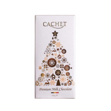 Шоколад Cachet молочний X-mas white design, 100 г 354545 фото