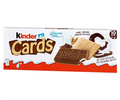 Печиво Kinder Cards, 128 г, 20 уп/ящ 2014031349 фото