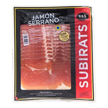 Хамон нарізка Subirats Jamon Serrano 250гр, (12шт/ящ) LL000413.03 фото