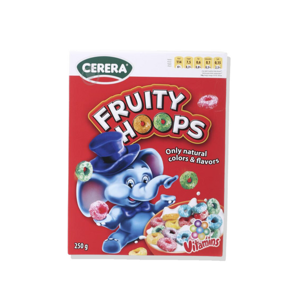 Сухий сніданок Cerera Fruity Hoops, 250 г, 14 уп/ящ 89051710898 фото