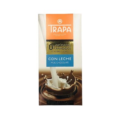 Молочний шоколад Trapa Intenso без цукру 0% 80гр, (15 шт/ящ) 23450 фото