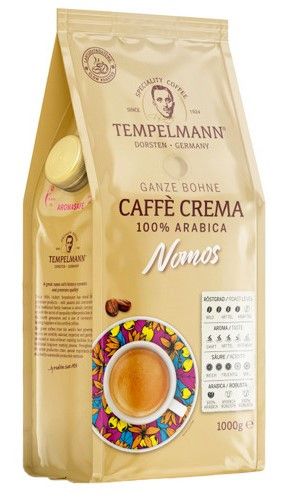 Кава Tempelmann Caffe Crema Nomos зерно, 1 кг, 8 уп/ящ 2115532527 фото