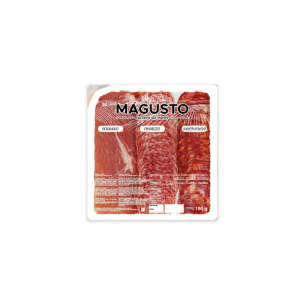 Нарізка MAGUSTO Jamon Serrano/Chorizo/Salchichon, 180г 87496 фото