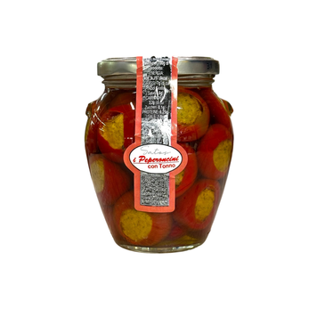 Червоний перець Satos Peperoncini крем сиром та тунцем 280г 4987956526 фото