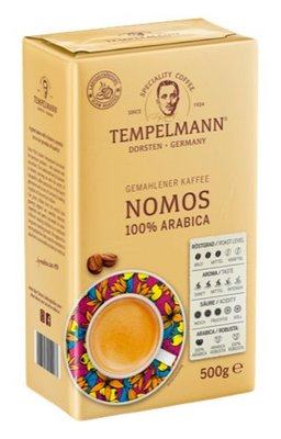 Кава Tempelmann Nomos мелена, 500 г, 12 уп/ящ 2115594232 фото