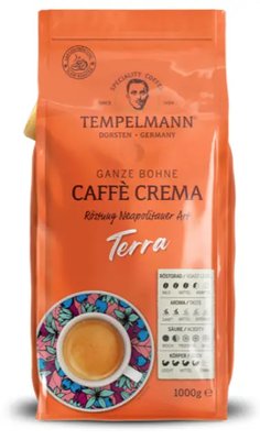Кава Tempelmann Caffe Crema Terra зерно, 1 кг, 8 уп/ящ 2115606156 фото
