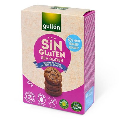 Печиво Gullon Sin Gluten Cookies de Cacao без глютену 200гр, (12 шт/ящ) T1734 фото