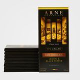 Шоколад чорний 57% з лимонною цедрою та перцем Arne 100г 6684531 фото
