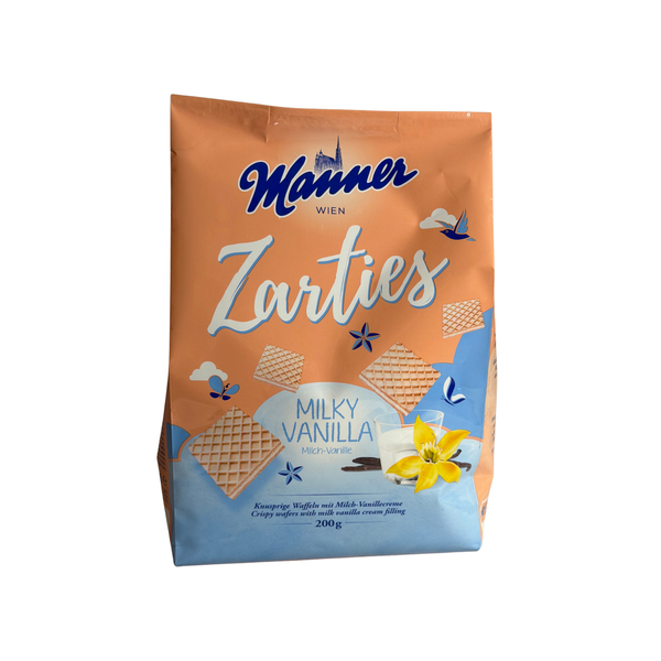 Вафлі Manner Zarties з начинкою молочна ваніль, 200 г, 5 шт/ящ 1985828354 фото