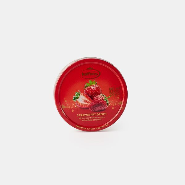 Льодяники в банці Kalfany Strawberry Candies полуниця 150гр 125900720 фото