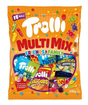 Жувальні цукерки Trolli Multi Mix Friends & Family без глютену та лактози, 430 г, 8 уп/ящ 2120042979 фото
