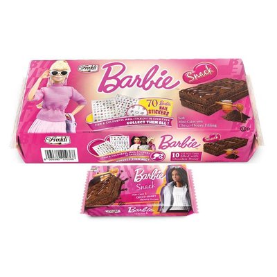 Тістечко+наліпки Barbie какао-мед, 10шт*25г (12 уп/ящ) 2070548680 фото