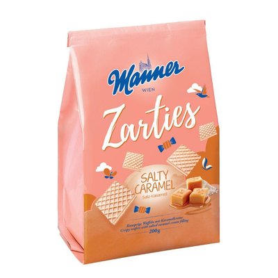 Вафлі Manner Zarties з начинкою солона карамель, 200 г, 5 шт/ящ 1985851601 фото