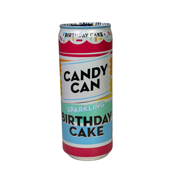 Напій газований Candy Can Birthday Cake зі смаком полуниці та ванілі 330мл ж/б 2456012145 фото