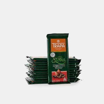 Чорний шоколад Trapa Stevia 80% 75гр 23723 фото