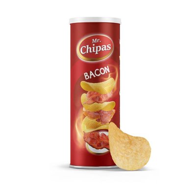 Чіпси Mr. Chipas Bacon, бекон, 160 г, 24 уп/ящ 2072650113 фото