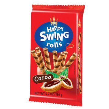Вафельні трубочки Happy Swing Какао 150г 2034521 фото