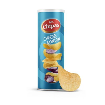 Чіпси Mr. Chipas Cheese and onion, сир та цибуля, 160 г, 24 уп/ящ 2072651958 фото