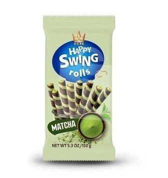 Вафельні трубочки Happy Swing Матча 150г 241212 фото