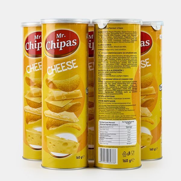 Чіпси Mr. Chipas Cheese, cир, 160 г 2072709633 фото