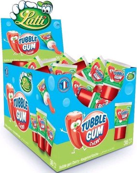 Жуйки Lutti Tubble Gum Cherry вишня, 36шт/ящ 1640473086 фото