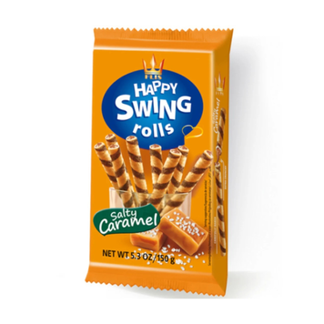 Вафельні трубочки Happy Swing Солена Карамель 150г 231212 фото