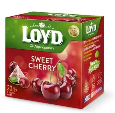 Фруктовий чай Loyd Sweet Cherry солодка вишня 40гр (20 пірамідок), (10шт/ящ) 3103569 фото