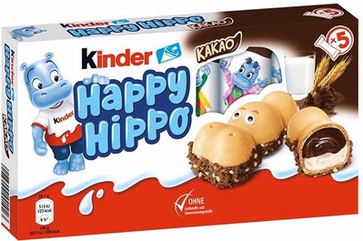Батончики Kinder Happy Hippo Cocoa, 103.5 г, 10 шт/ящ 1766459322 фото