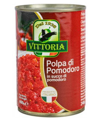 Помідори перетерти Vittoria Polpa di Pomodoro 400гр, (24шт/ящ) 834 фото