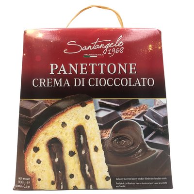 Панеттоне Panettone Santangelo alla creme di cioccolato з шоколадним кремом 908гр, (6 шт/ящ) PT9AC фото