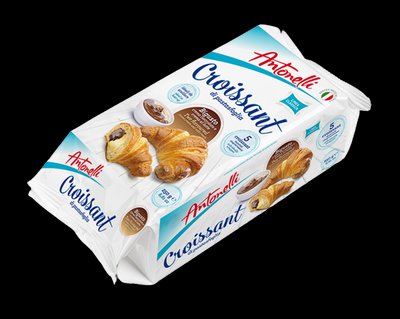 Круасани Antonelli з шоколадним кремом та вершково-молочною начинкою, 225 г, 8 шт/ящ 1866340485 фото