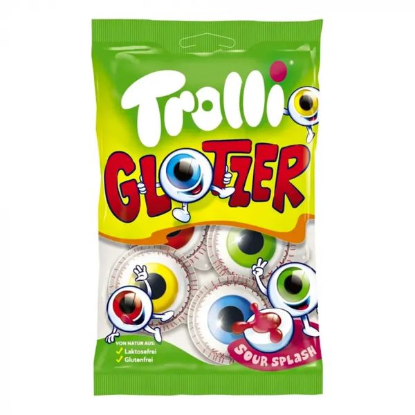 Жувальні цукерки мармелад Trolli Glotzer Очі без глютену та лактози, 75 г, 21 шт/ящ 2002054639 фото