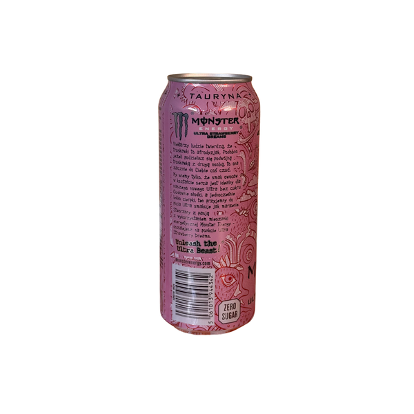 Напій енергетичний Monster Ultra Strawberry Dreams без цукру зі смаком полуниці 500ml 544641641 фото