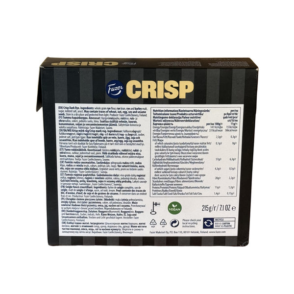 Хлібці житні Fazer Crisp Rye Dark 215 г 54441541 фото