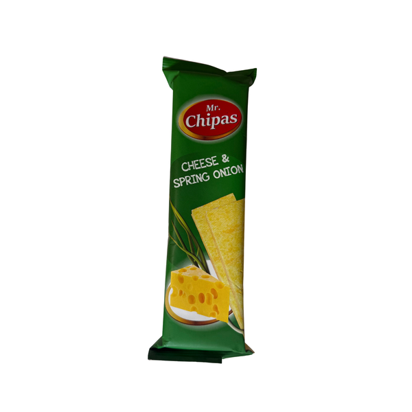 Чіпси Mr. Chipas Cheese and Spring Onion, сир і зелена цибуля, 75г 1670122269 фото