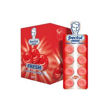 Льодяники Damel Pectol Cherry Flavour + Vitamin C Вишня+вітамін З блістер 20гр 45163 фото
