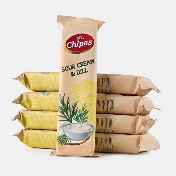 Чіпси Mr. Chipas Sour Cream and Dill, сметана і кріп, 75г 1670123873 фото