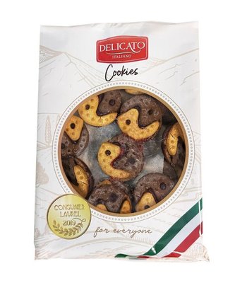 Печиво Delicato Italiano інь-янь з мармеладом та цукровою посипкою, 500 г, 10 уп/ящ 2112428777 фото