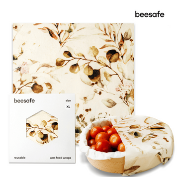 Вощанка багаторазова воскова серветка Beesafe обгортка для зберігання продуктів велика XL Бавовна 98765432 фото