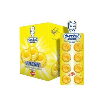 Льодяники Damel Pectol Lemon Flavour + Vitamin C Лимон мед+вітамін З блістер 20гр 45211 фото