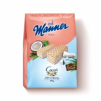 Вафлі Manner Coconut Cream з кокосовим кремом, 400 г 1664221113 фото