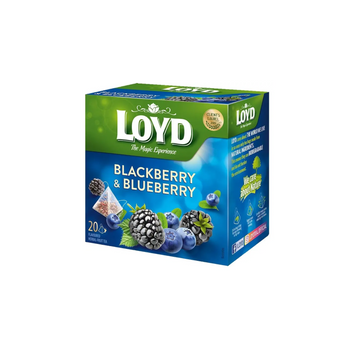 Фруктовий чай Loyd Blackberry & Blueberry ожина-чорниця 40гр (20 пірамідок) 3103576 фото