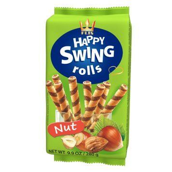 Вафельні трубочки Happy SWING Nut 280 г 454561 фото