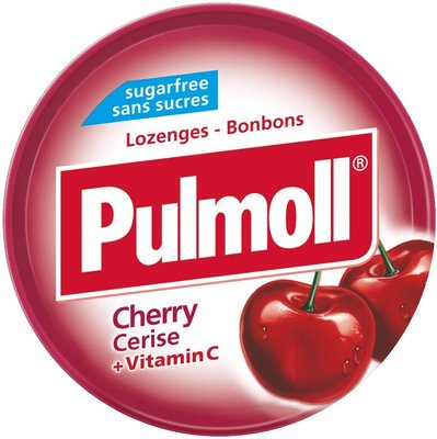 Льодяники Pulmoll Cherry + vit C вишня без цукру, 45 г, 10 шт/ящ 1937385908 фото
