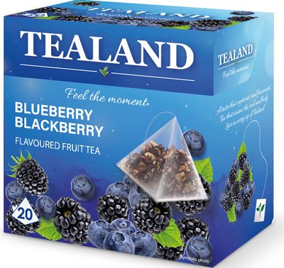 Чай фруктовий TEALAND BLACKBERRY-BLUEBERRY ожина-чорниця в пірамідках, 40 г, 10 шт/ящ 1743031619 фото