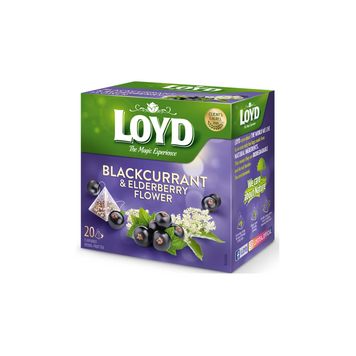 Фруктовий чай Loyd Blackcurrant & Квіти Flower смородина чорна і бузина 40гр (20 пірамідок) 3103568 фото