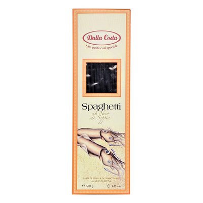 Макарони Dalla Costa Spaghetti з чорнилом каракатиці 500гр, (20шт/ящ) 01108L0220BDCA фото