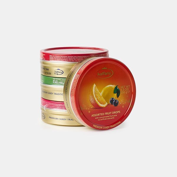 Льодяники в банці Kalfany Assorted Fruit Candies фруктові 150гр 125900146 фото