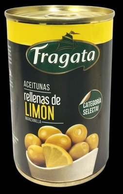 Оливки FRAGATA зелені з лимоном без кісточки, 300 г (суха вага 120 г) 2080379249 фото
